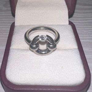 RARE Stephen Kretchmer Platinum Tension Ring – 0.36 ct F/SI1 Diamond